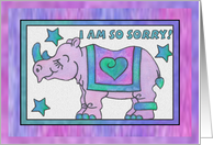 Rhino Baby Pink, Apologies card