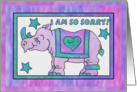 Rhino Baby Pink, Apologies card