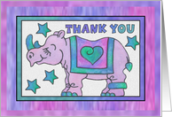 Rhino Baby Pink, Thank You card