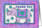 Rhino Baby Pink, Thank You card