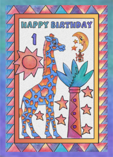 Blue Giraffe,Happy...