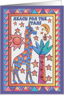 Blue Giraffe, Reach for the Stars card