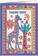 Blue Giraffe, Thank you card