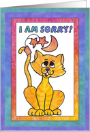 Yellow Moon Cat, I am sorry! card