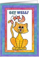 Yellow Moon Cat, Get Well card