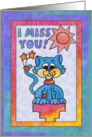 Blue Star Cat, I miss you card