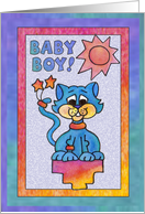 BlueStarCat, Baby boy congratulations card