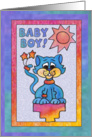 BlueStarCat, Baby boy congratulations card