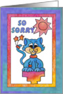 Blue Star Cat, Apologies card