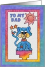 Blue Star Cat, Dad Father’s Day card