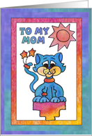 Blue StarCat, Mom, Happy Mother’s Day card