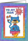 Blue StarCat, Mom, Happy Mother’s Day card