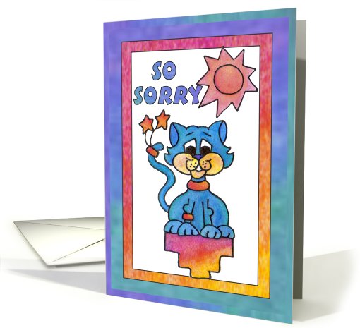 Blue Star Cat, Apologies card (812195)