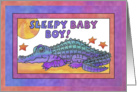 Purple Crocodile, Arrival of our Sleepy Baby Boy card