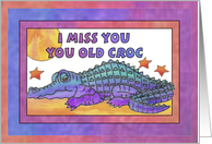 Purple Crocodile, miss you, you old croc card