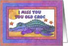 Purple Crocodile, miss you, you old croc card