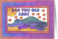 Purple Crocodile, Dad you ol’ croc, Happy Father’s Day card