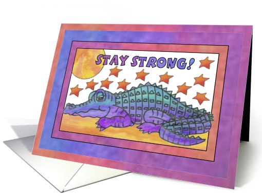 Purple Crocodile, Stay Strong card (812828)