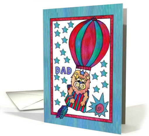 Little Lion Hot Air Balloon,Happy Father's Day card (812851)
