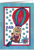 Little Lion Hot Air Balloon,Happy Father’s Day card