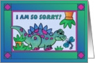 Little Dinosaur and Dragonfly ,I am so sorry card