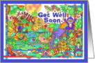 Colorful Painted Jungle Get Well Soon from ALL of us card