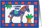 Colorful Little Zebraffe (zebra/giraffe), I love you (just the way you are) card
