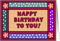 Happy Birthday, general blank birthday greeting card