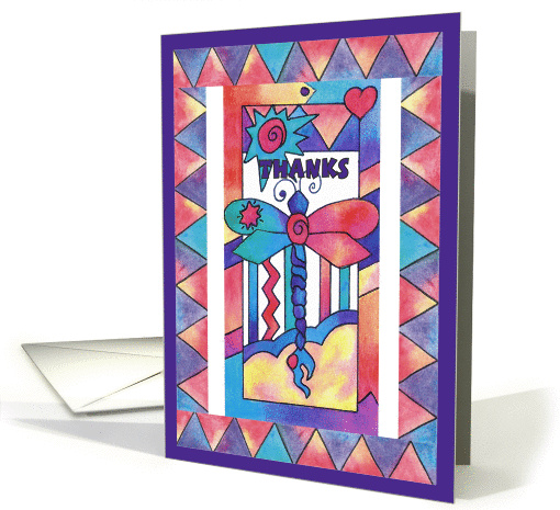 THANKS!  Dragonfly Greeting card (860317)