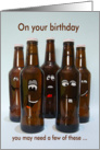 Birthday Beer Humor Getting Older card