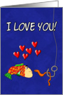 Valentine’s Day Humor I Love You Fish and Bait card