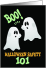 Humorous Ghosts Halloween Safety 101 card