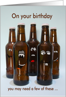 Birthday Beer Humor Getting Older card