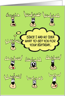 Happy Birthday Deer Humor - Ten Bucks Illustration card