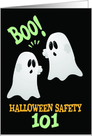 Humorous Ghosts Halloween Safety 101 card