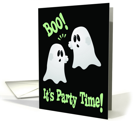 Halloween Party Invitation with Cute Ghosts card (873309)
