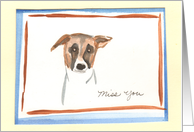 Miss You Puppy card