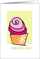 happy birthday, cupcake card