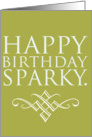 happy birthday sparky card