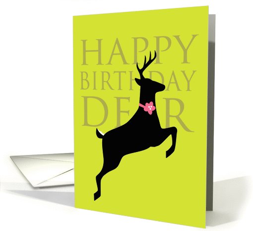 happy birthday deer card (809365)
