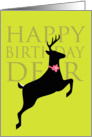 happy birthday deer card