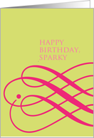 happy birthday, sparky card