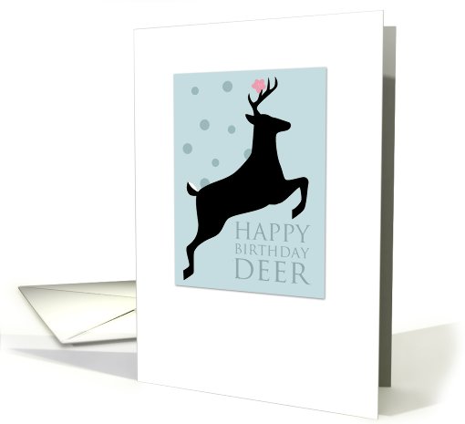 happy birthday deer card (817777)