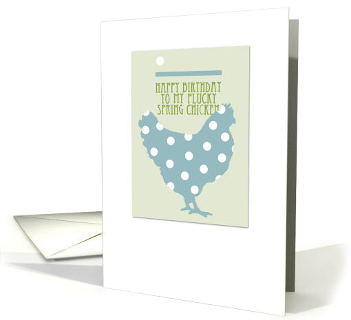 happy birthday spring chicken card (817779)
