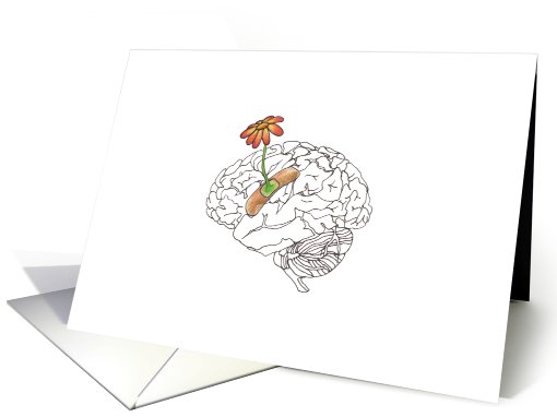 get well soon, brain. card (810650)