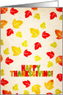 Happy Thanksgiving Leaves Card