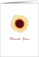 Sunflower Thank You card