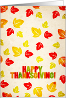 Happy Thanksgiving Leaves Card
