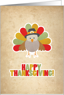 Happy Thanksgiving Turkey Card