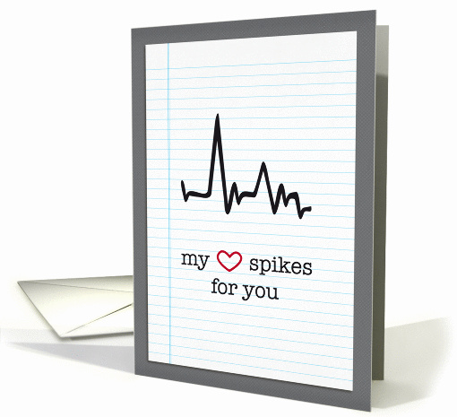 my heart spikes for you valentine card (898668)